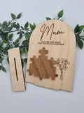 Engraved Wooden Arch for Mothers Day (Please add names in notes)