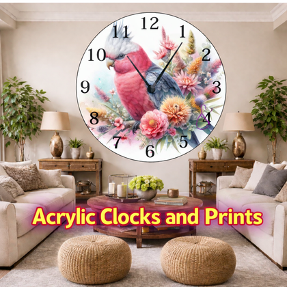 Acrylic Clocks and Prints