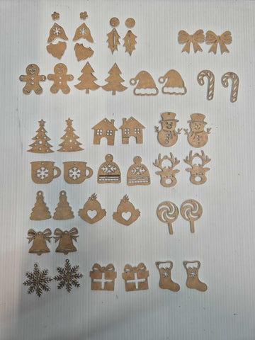 Acrylic Earrings Christmas 20 pack