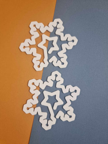 Jumbo Snowflake  Acrylic Paper Clips 8cm by 8cm