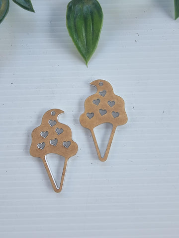 Acrylic Earrings Ice Cream