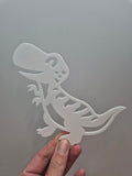 White acrylic Dinosaur mini wall plaques