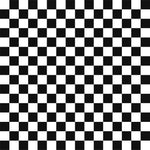(114) Black and white checker Print 30cm x 30cm