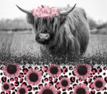 Pink Highland Cow 20 oz vinyl wrap (215)