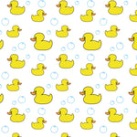 (117) Rubber Ducks and Bubbles Print 30cm x 30cm