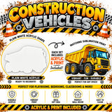 Construction Vehicles Blanks – Perfect for Sublimation