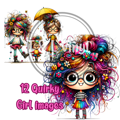 12 Quirky Girl png images