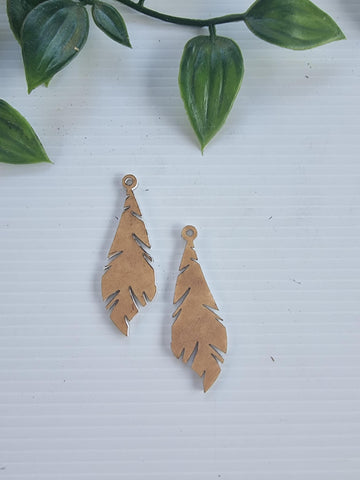 Acrylic Earrings Feather 1