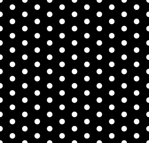 (116) Black and white Polka Dots Print 30cm x 30cm