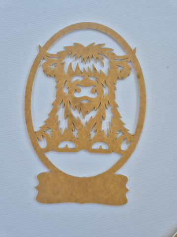 Acrylic Highland Cow Plaque