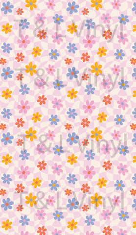 Groovy Floral Blank Sublimation Sheet 156