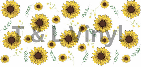 (7) Sunflowers 16oz Wrap