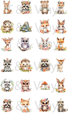 Clipart Sublimation images Woodland Animals  - 170