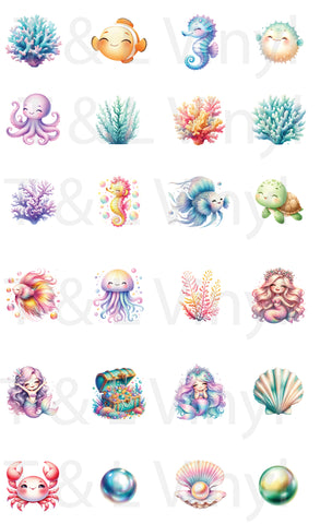 Clipart Sublimation images Under the sea  - 175