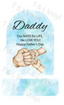 192 - 2x Fist Father's Day Sign (Daddy)