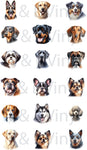 Cute Dog Keyring Sublimation Prints 195