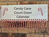 Candy Cane Advent Calendar Blank Acrylic