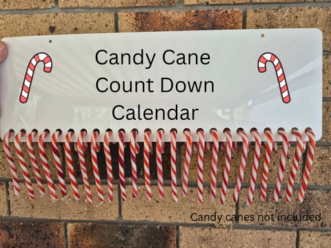 Candy Cane Advent Calendar Blank Acrylic