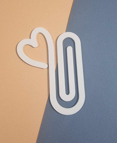 Jumbo Love Heart Acrylic Paper Clips 10cm by 4cm