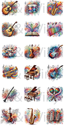 Musical Keyring Sublimation Prints 203