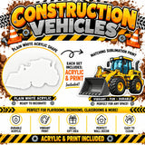 Construction Vehicles Blanks – Perfect for Sublimation
