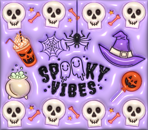 3D Spooky Vibes 20 oz Sublimation wrap (110)