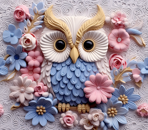 3D Owl 20 oz Sublimation wrap (259)