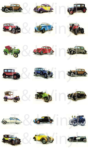 Old Car Keyring Sublimation Prints 213