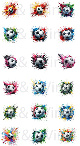 Soccer Ball Keyring Blank Sublimation Sheet 220