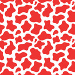 (131) Red Cow pattern Print 30cm by 30cm