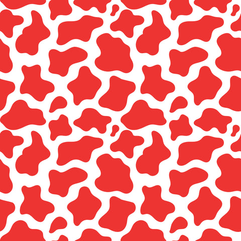 (131) Red Cow pattern Print 30cm by 30cm