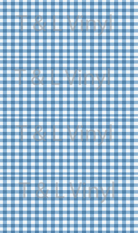 265 Dark blue gingham Blank Sublimation Print