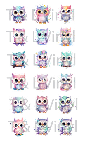 Owl Keyring Sublimation Sheet 290