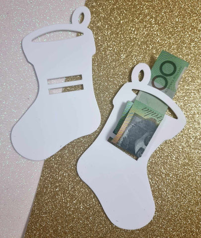 Money Holding Christmas Stocking Acrylic Ornament