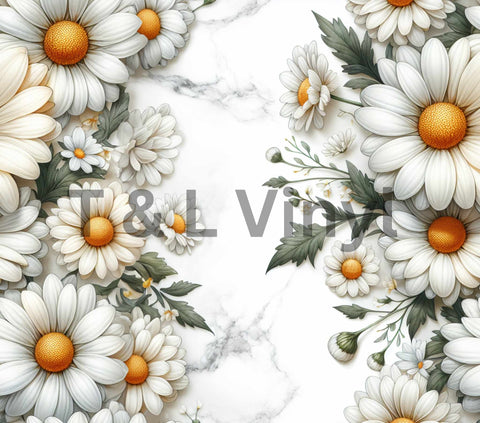 White Daisy  20 oz Sublimation wrap (326)