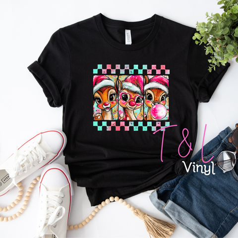 1062 DTF Cute Reindeer - Adult Print