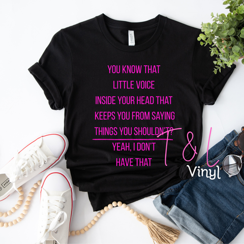 1083 Little Voice  DTF - Adult Print