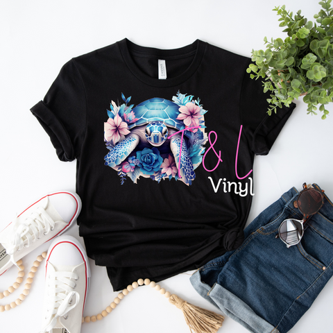 315 DTF Tropical Turtle 1  Adult print