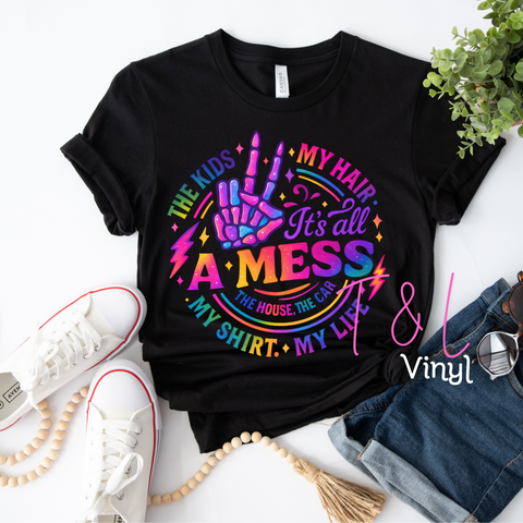 813 DTF- A mess adult print