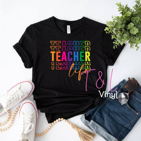 538 DTF Teacher life print