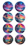 300 - Beach 3in Wind Spinner Sublimation Print