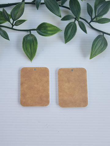 Acrylic Earrings Large Rectangle