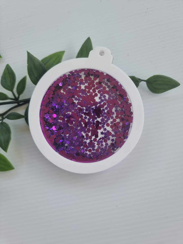 Glitter Shaker Acrylic Bauble 8cm