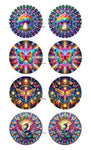 327 - Bright Colour 3in Wind Spinner Sublimation Print