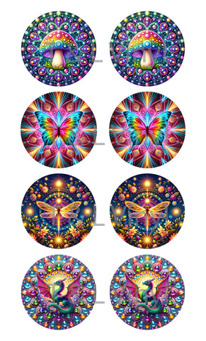 327 - Bright Colour 3in Wind Spinner Sublimation Print