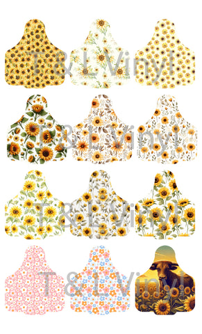 330 - Sunflower Tags Country Sublimation