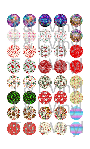 336 - 3cm Christmas Earring Sublimation Prints