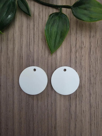 Acrylic Earrings - Small Circle 2cm