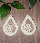 Acrylic Earrings - Teardrop Flower