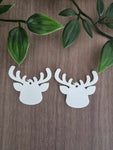 Christmas in July Acrylic Earrings - Reindeer Face